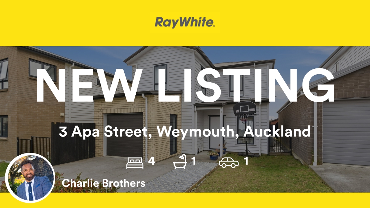 BrothersCharlie's tweet photo. 🛌 4 🛀 1 🚘 1
📍 3 Apa Street, Weymouth, Auckland

My latest listing on RateMyAgent.

https://t.co/kYaiEEdqRY

Licensed REAA 2008

...
#ratemyagent #realestate #Ray_White_ManukauA_T_Realty_Ltd https://t.co/scJEhFk5xC