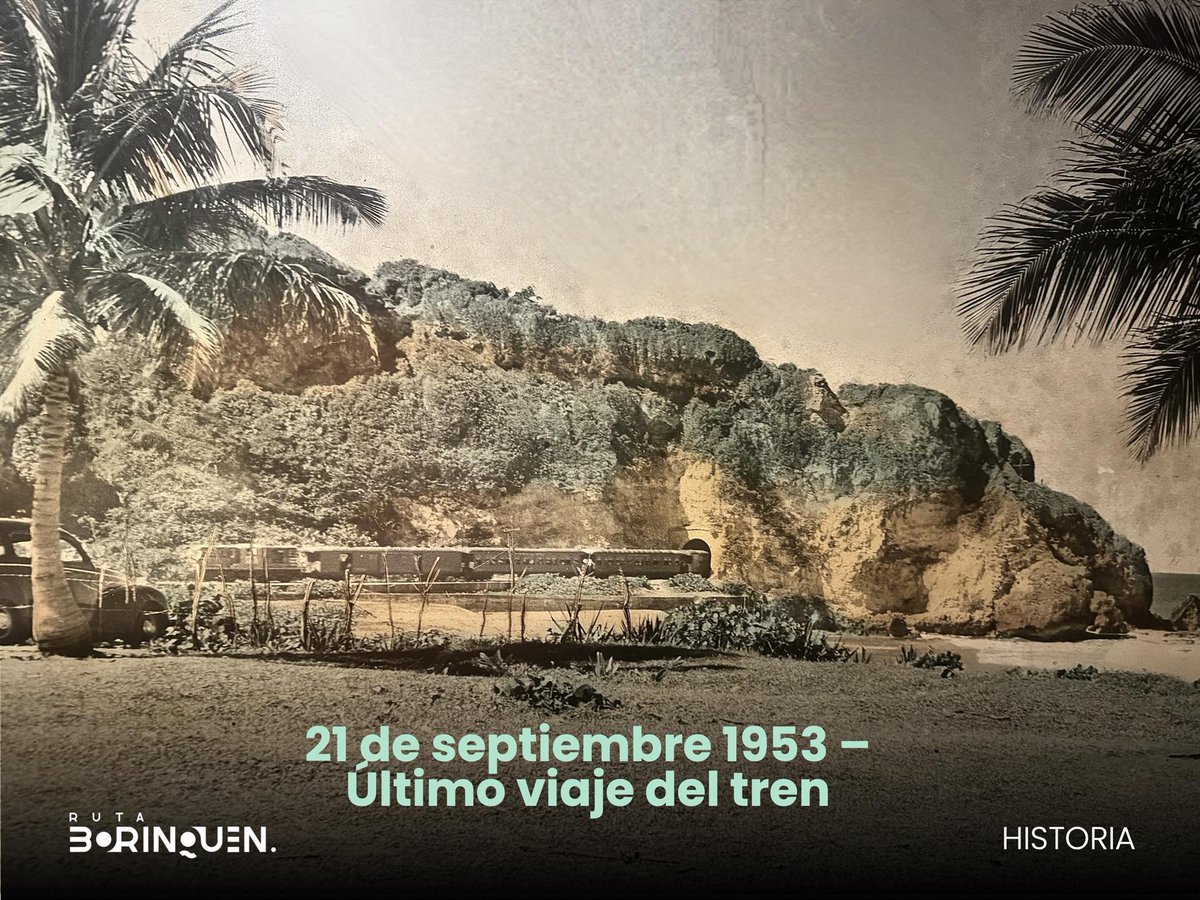 RutaBorinquen's tweet photo. 📰 Hace 73 años salieron los últimos trenes del ferrocarril desde San Juan y Ponce #MartesDeMemoria

🚂 Aunque no fue el último viaje de trenes en Puerto Rico, la conclusión del servicio público entre nuestras ciudades principales marcó un hito en la memoria colectiva. https://t.co/JOuQyb0duP