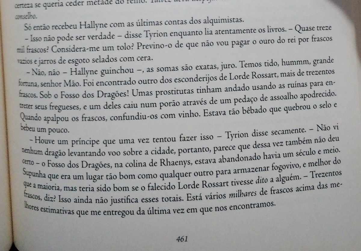 akasunxvante's tweet photo. Haviam 7.840 fracos incluindo 4 mil do tempo do Aerys
É prometido 10 mil, oq o Tyrion pensa que não dá pq leva mto tempo pra fazer fogo vivo 
É entregue 13 mil
Por alguma razão foram capazes de produzir uma quantidade absurda em pouco tempo 
A explicação do pq é dada em seguida https://t.co/k3tSuDPmgr