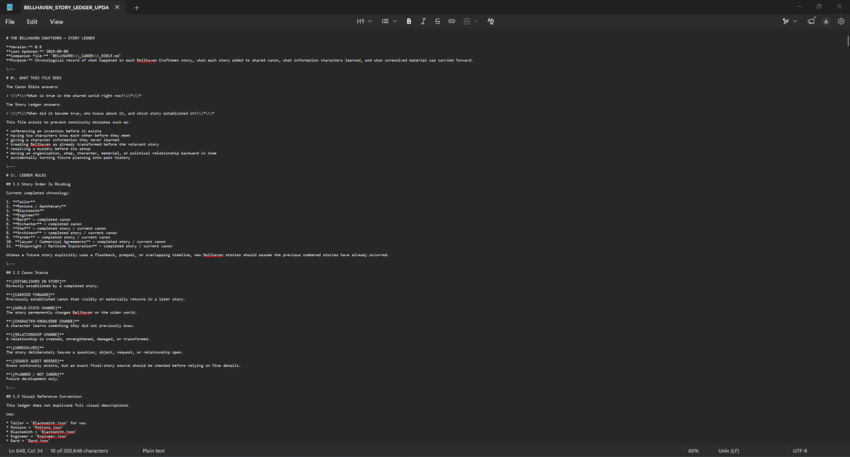 SSSOriginals's tweet photo. @TeamYouTube I use generative tools for parts of scripting, narration and visuals but mostly as a databank so I can properly keep lore and mystery going over a long story arc. I create the worldbuilding and ideas, direct, and edit them. These show my decisions, revisions and continuity work. https://t.co/zNMqSASoFt