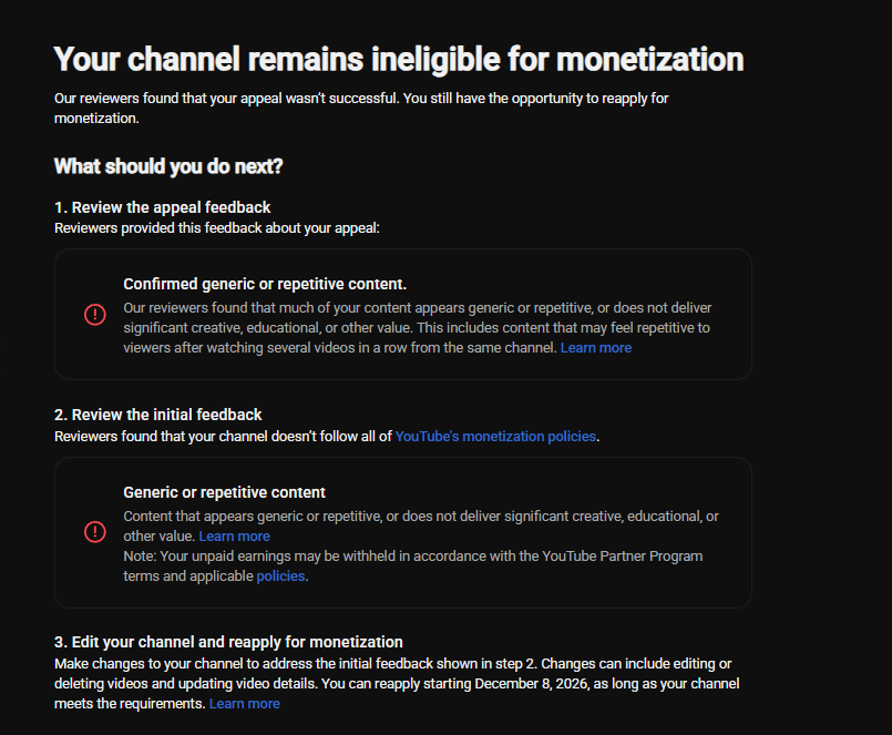 SSSOriginals's tweet photo. @TeamYouTube My YPP appeal was denied for "generic or repetitive content." Could you check whether my original Bellhaven fiction series was misclassified and whether an escalation is possible?
https://t.co/IkOdTT3Mok https://t.co/77bdqJRiRO