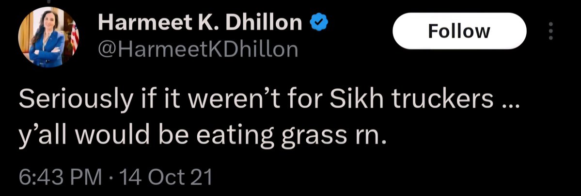 iwilllater_1's tweet photo. @HarrisonHSmith Tell @AAGDhillon .

While you're at it, tell her to take her 💩 eating Kamikaze truck drivers with her when she self deports. https://t.co/P6AgxzM4ql