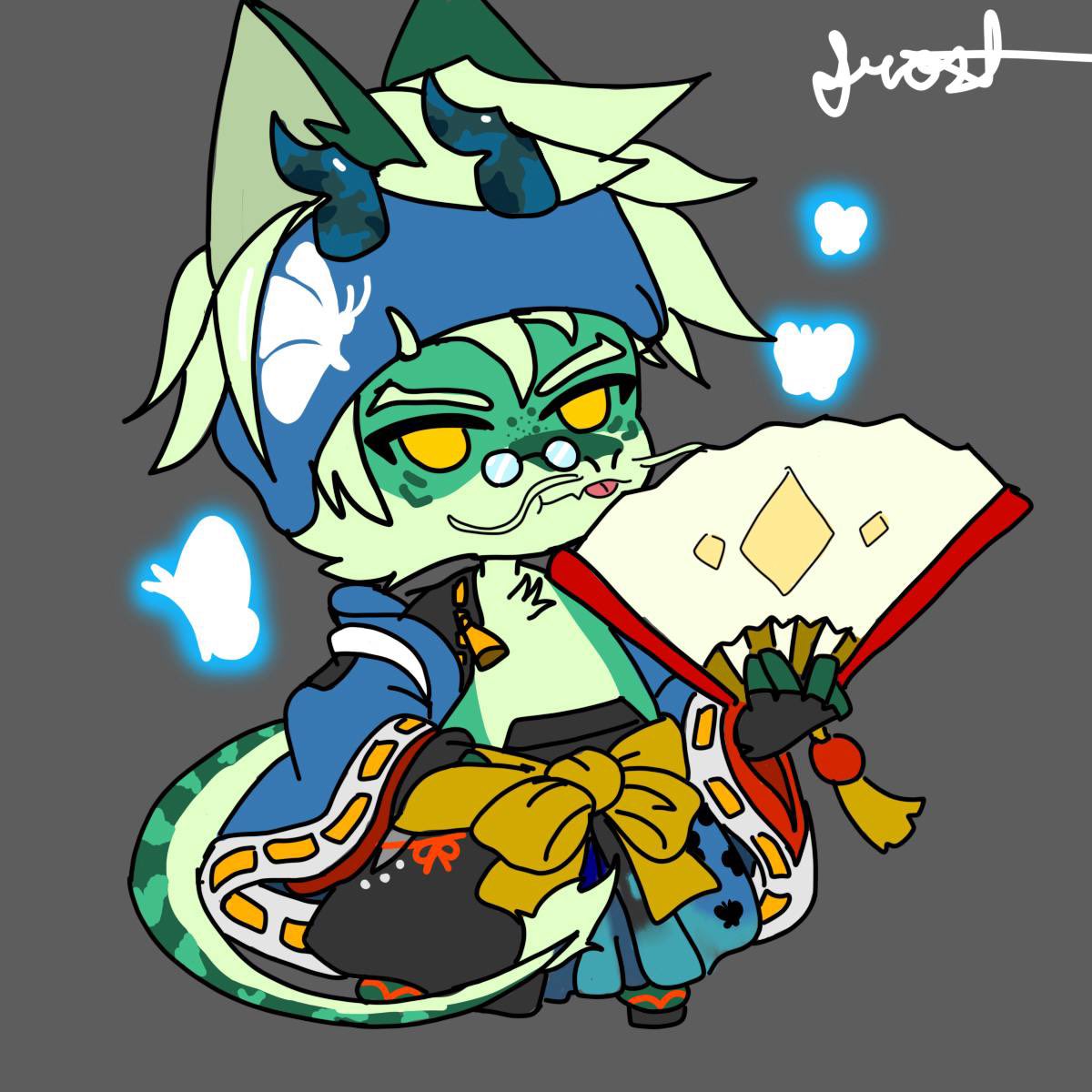 trynosaur69's tweet photo. Dibujito hecho por @FrostDelphox!!!!! Lo amoooo me encantaaaaa 🥺 https://t.co/y8ULpdfSlY