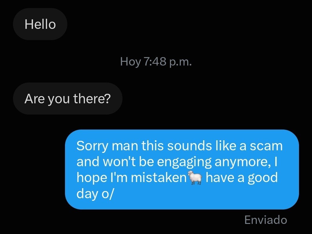 Mikicchis's tweet photo. Why would you try to scam a sheepy... what a cruel world... https://t.co/5Uya0TR8QC