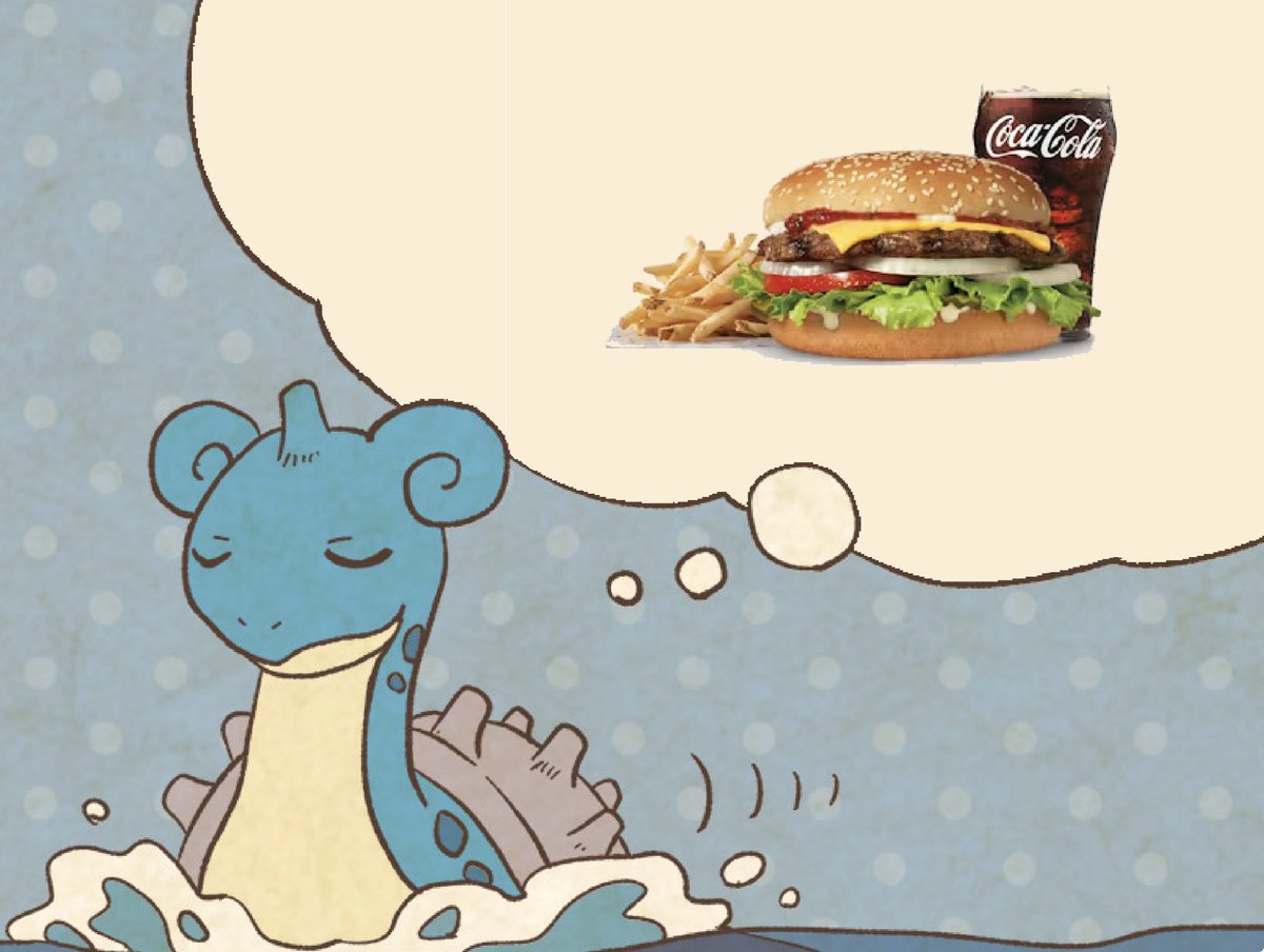 Rivverr__'s tweet photo. when lapras is hungry anf think of burger: https://t.co/lwjXNNUdJl