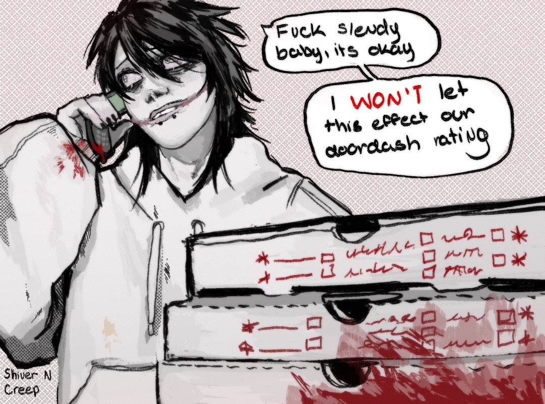 Shiver_n_Creep's tweet photo. I saw the new meatcanyon vid 
#meatcanyon  #jeffthekiller #creepypastafanart https://t.co/HXd3kpfZOl
