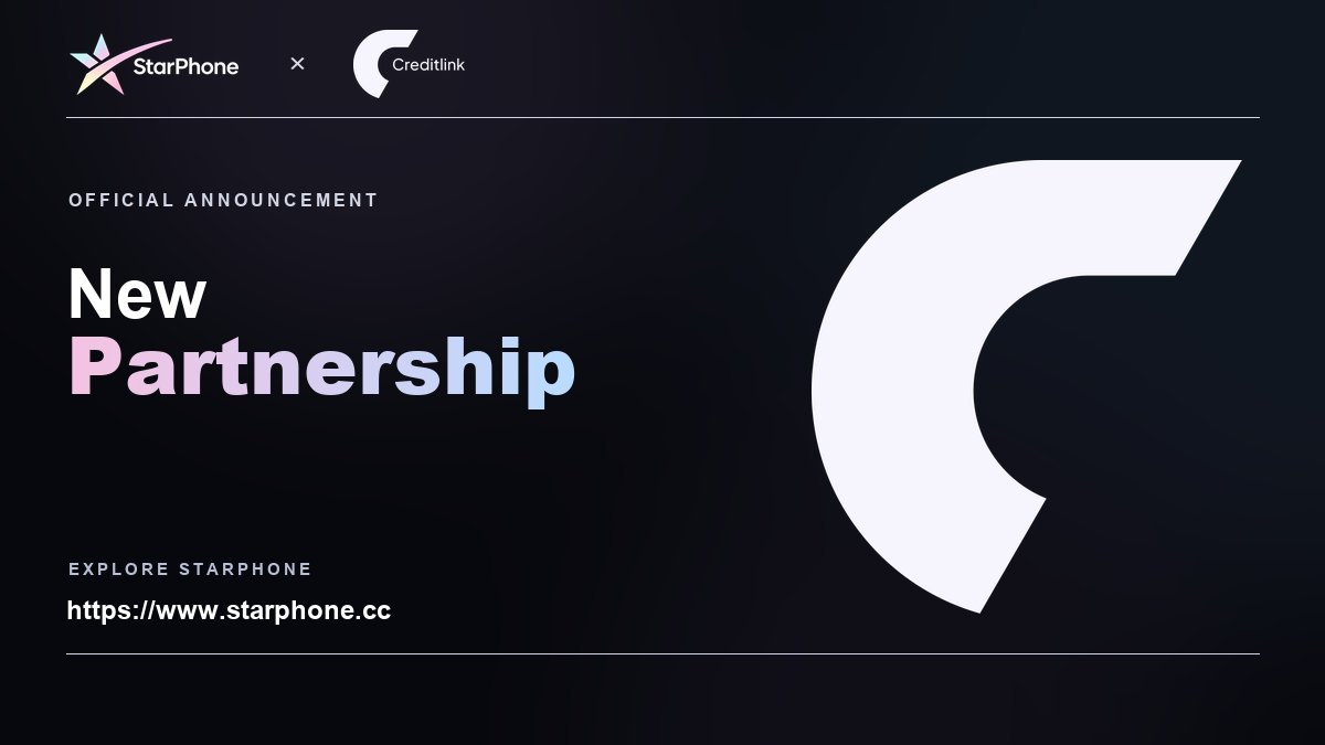 StarPhoneAI's tweet photo. OFFICIAL ANNOUNCEMENT 🤝
We’re excited to partner with @creditslink  to connect AI Agents with on-chain credit and identity intelligence. 🤖

Together, we’re building a smarter, more trusted Web3 experience. 🚀
#StarPhone #Creditlink #Web3 #AIAgent https://t.co/yTE5Tjasp4