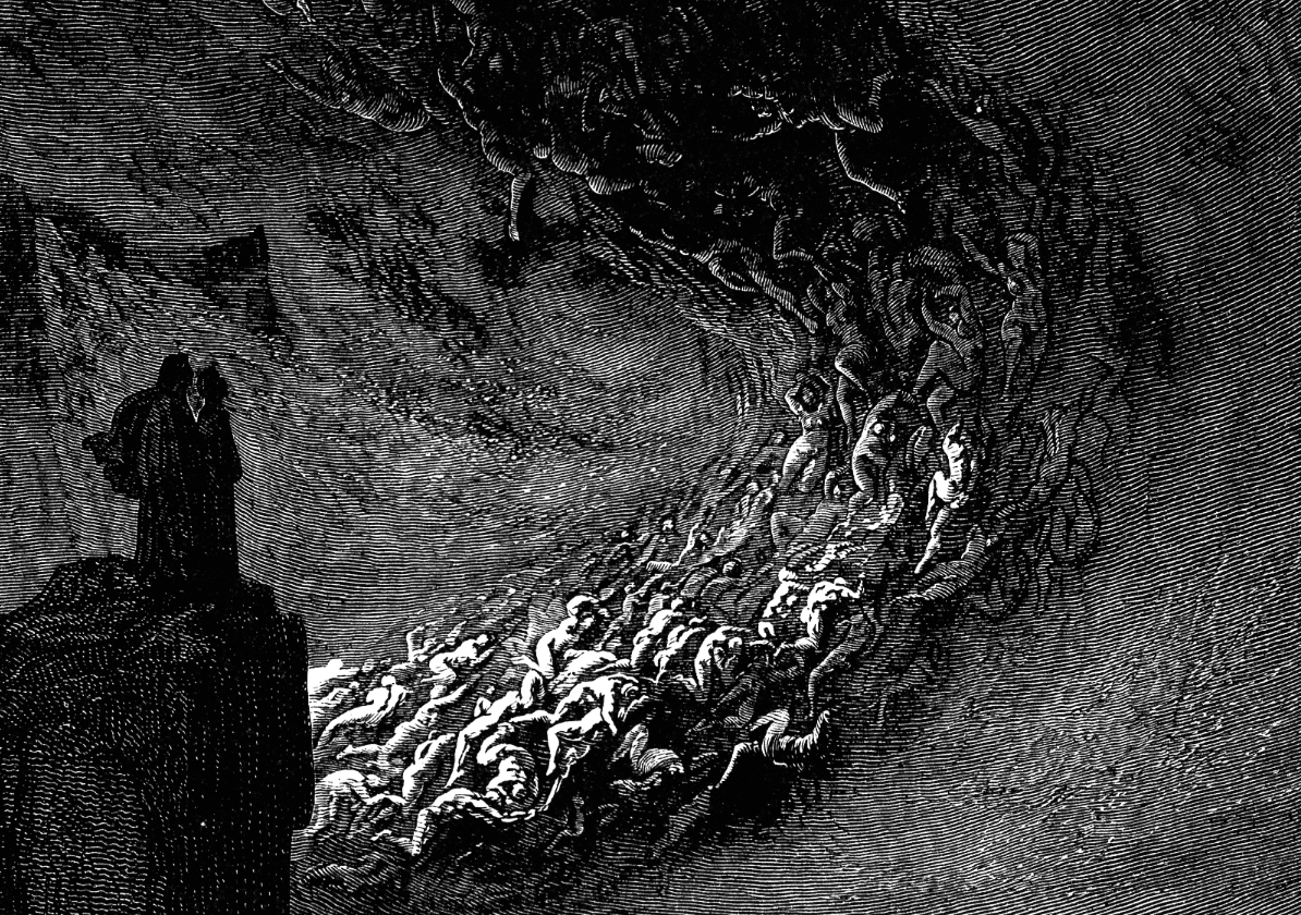 FraserPaine's tweet photo. @aussieflya Cool concept but reminds me of Gustave Doré's Hurricane of Souls.. Definitely not a sight I'd want in my neighborhood.. https://t.co/A4AEyqD7h9