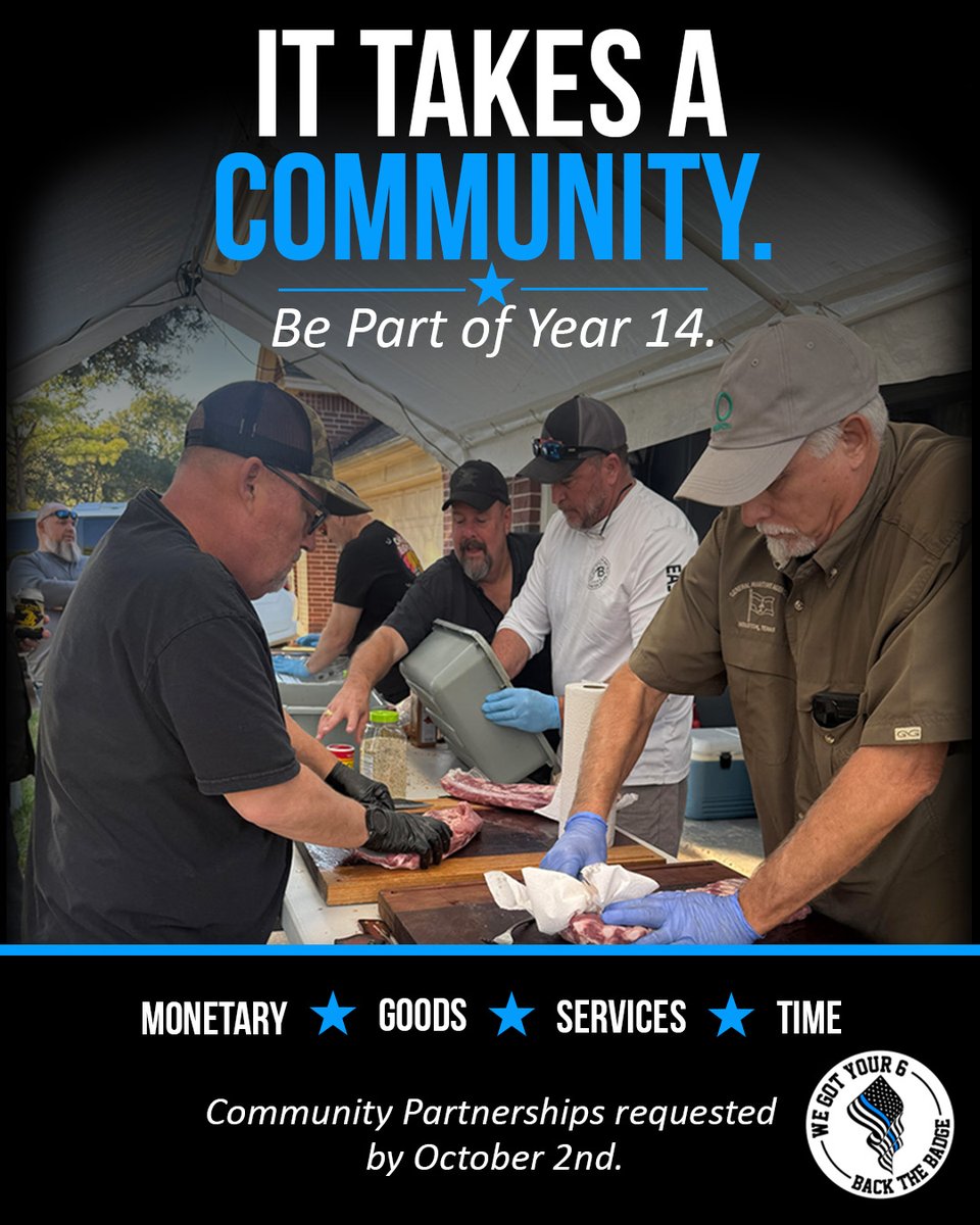 WeGotYour6TX's tweet photo. π It takes a community.
There are lots of ways to show up for our CFISD Police officers - through monetary support, goods, services, or time.
Be part of Year 14.
Community Partnerships requested by Oct. 2:
https://t.co/ekShpkuzLk
#WGY6BTB #14YearsofShowingUp #CFISDSpirit https://t.co/OvQQZoaQpk