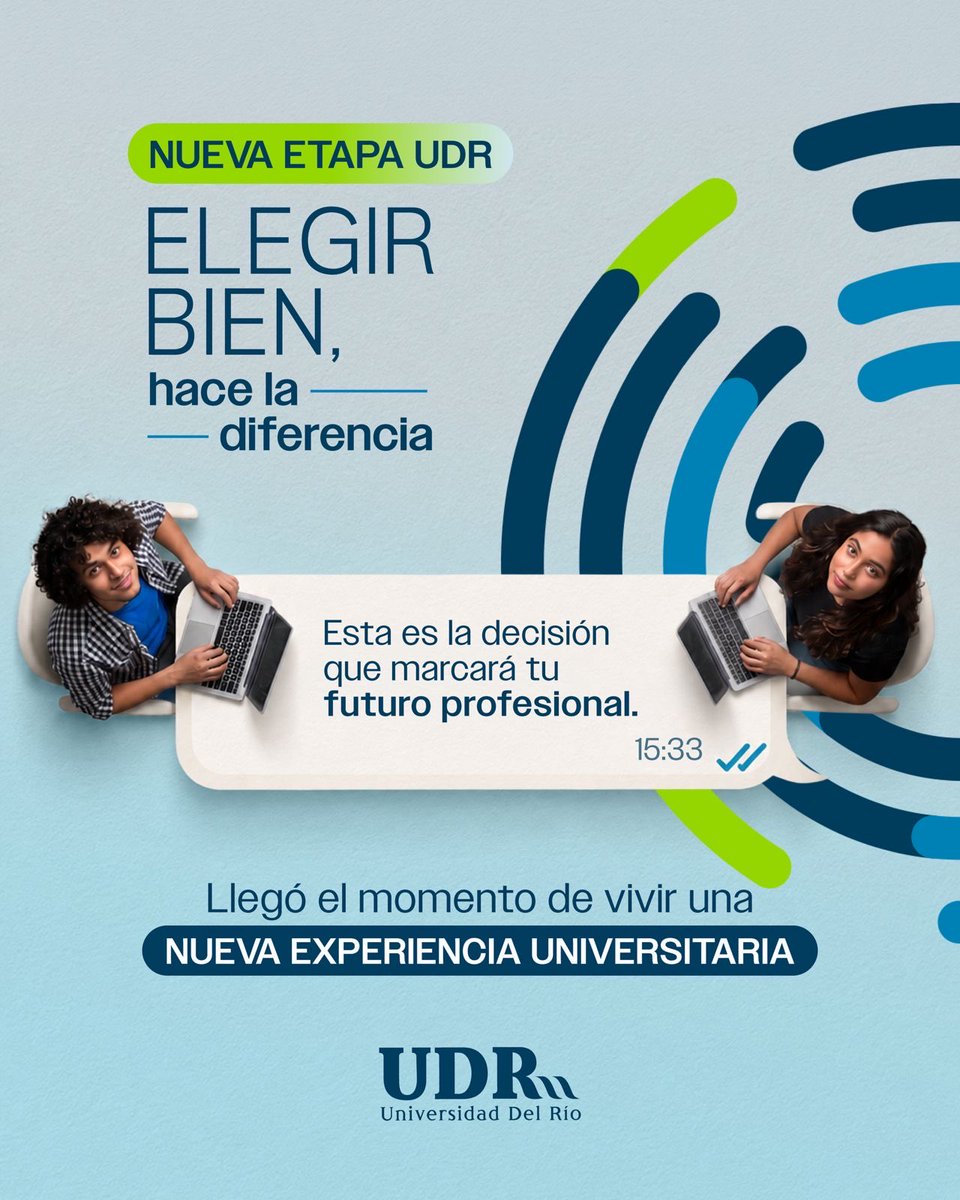 udrgye's tweet photo. ¿Y si el camino que buscas está más cerca de lo que imaginas? El primer paso es tomar la decisión correcta. 👀🎓

📅 PRUEBAS DE ADMISIÓN:
7 y 14 de octubre de 2026.

📚  INICIO DE CLASES:
19 de octubre 2026.

#UniversidadDelRío #UDR #NuevaEtapaUDR https://t.co/zyLZ9U89CJ