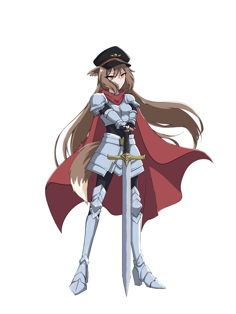 ZMTQ35's tweet photo. ZMTQ人物紹介⑧　キナコ

護王に仕える近衛兵団参謀で忠義に厚い女騎士。
規律を重んじる厳しい性格だが面倒見が良く、勇者達の良き監督役となってくれる（無料）
軍帽と鎧からはみ出るもふもふが気になる所だがどうやら『とある同盟国』から派遣された剣客という噂
愛でると怒って唸るがその顔は赤い https://t.co/DEDTpMyu9U