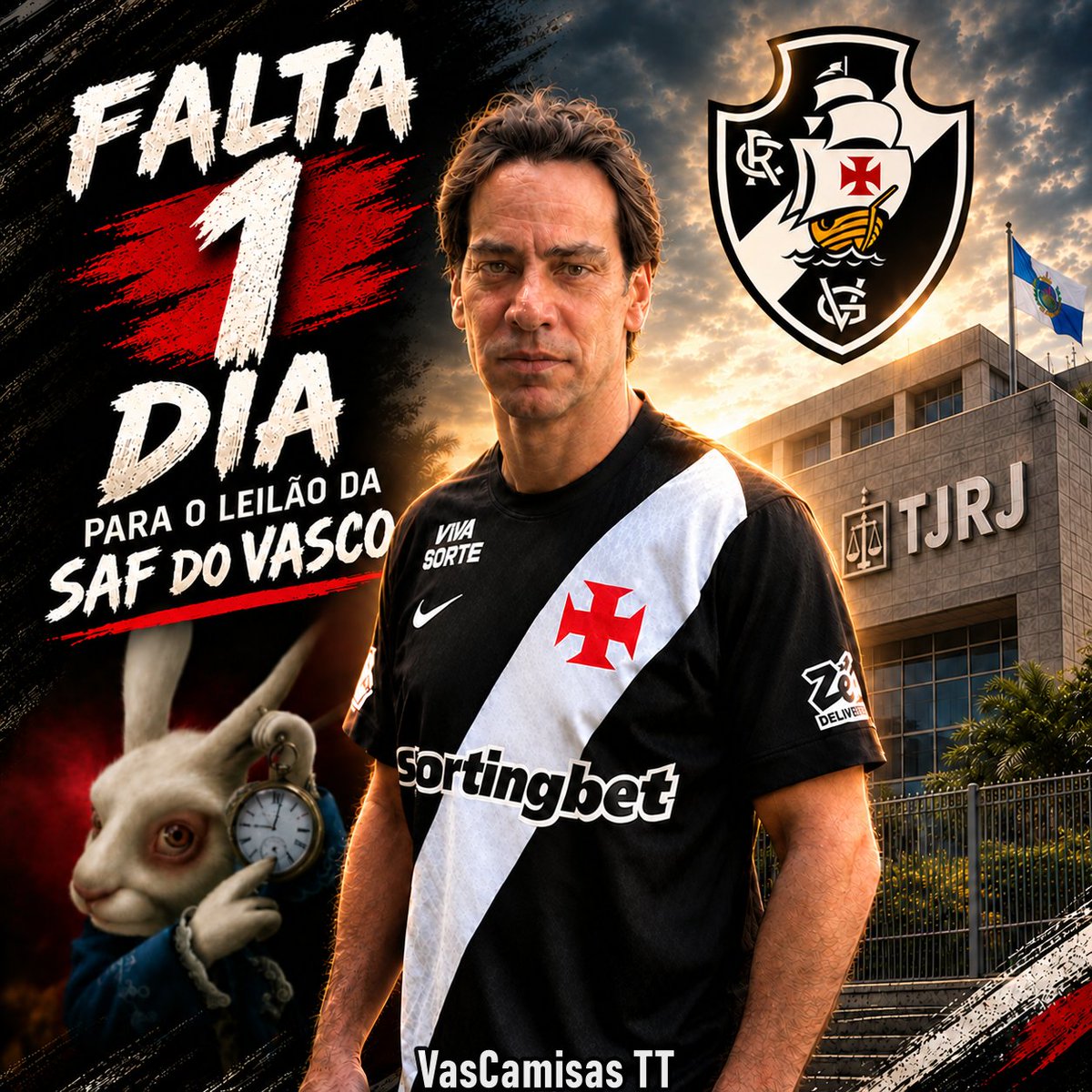 Vasco2027_'s tweet photo. FALTA 1 DIA PARA O LEILÃO DA SAF DO VASCO DA GAMA!

A Era Lamacchia está prestes a iniciar no Gigante da Colina. https://t.co/mXEuG3T63w