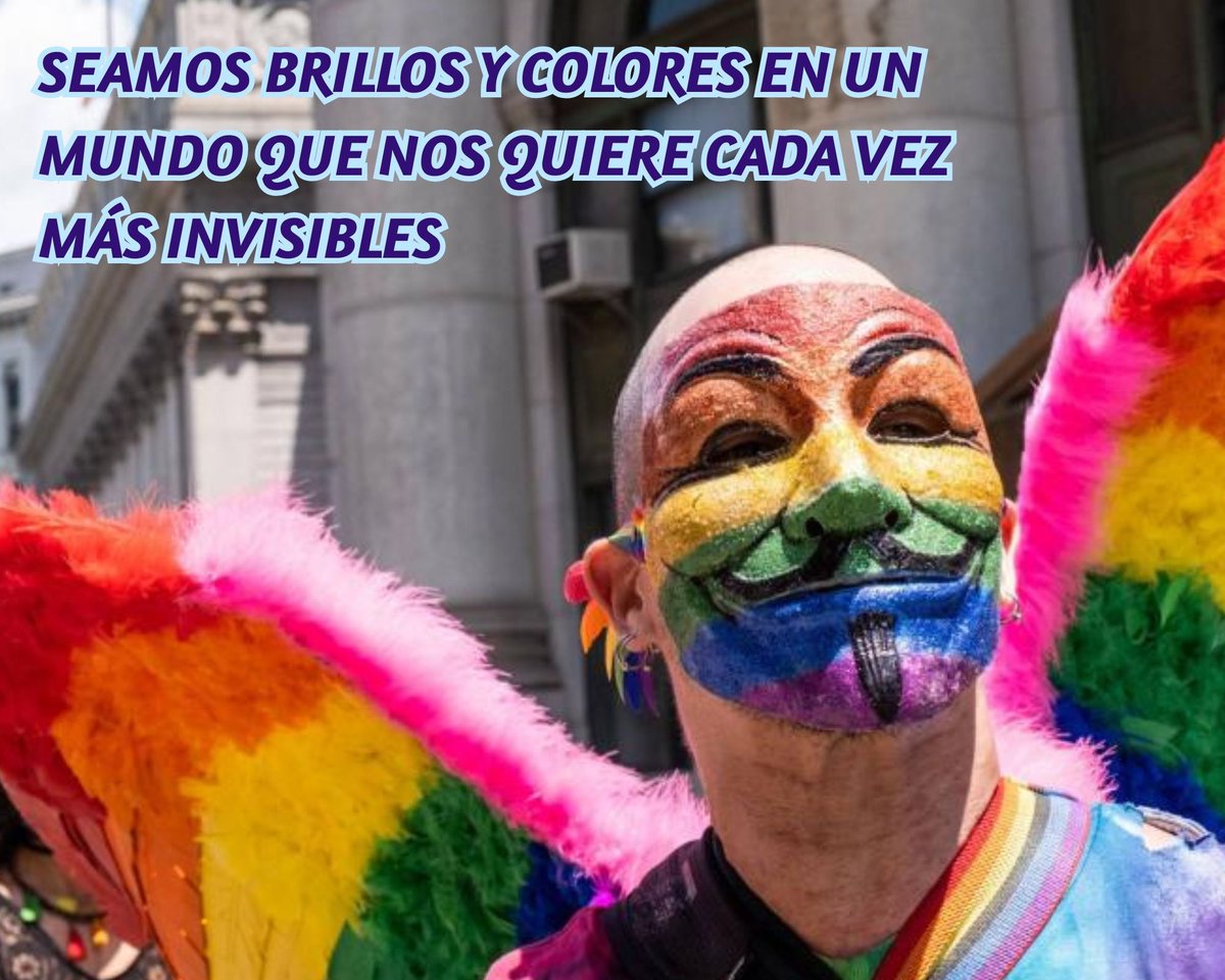 peruconorgullo's tweet photo. A veces parece que el mundo y los sectores más intolerantes nos quisieran ver cada vez más invisibles y con menos derechos. Ante esa intención de apagar nuestra voz, la respuesta es clara: pongámonos brillos, vistámonos de colores, salgamos a la calle y resaltemos quienes somos. https://t.co/rZsEPAIErb