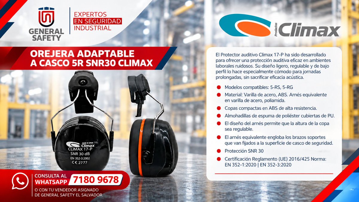 GeneralSafetyES's tweet photo. Consulta por nuestra línea de calzado para protección y nuestra oferta de orejeras adaptables al casco; ambos son elementos importantes para cuidar de ti. Escríbenos al whatsapp 7180 9678 o consulta con tu vendedor asignado. #construccion #logistica #produccion #orejeras https://t.co/O0Bm5FYGFp