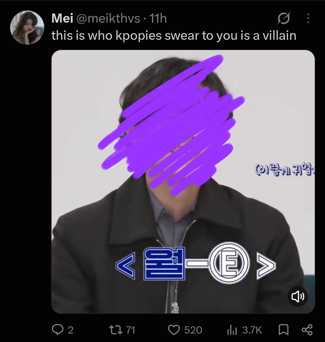 4thgenblueprint's tweet photo. Tweet praising their fave:
500 likes in 11 hours

Tweet quote retweeting their own burner account trying to tarnish another idol's reputation:
9.5k likes in 3 hours

Hynjin is everybody's priority https://t.co/Ci1XNEnTEW