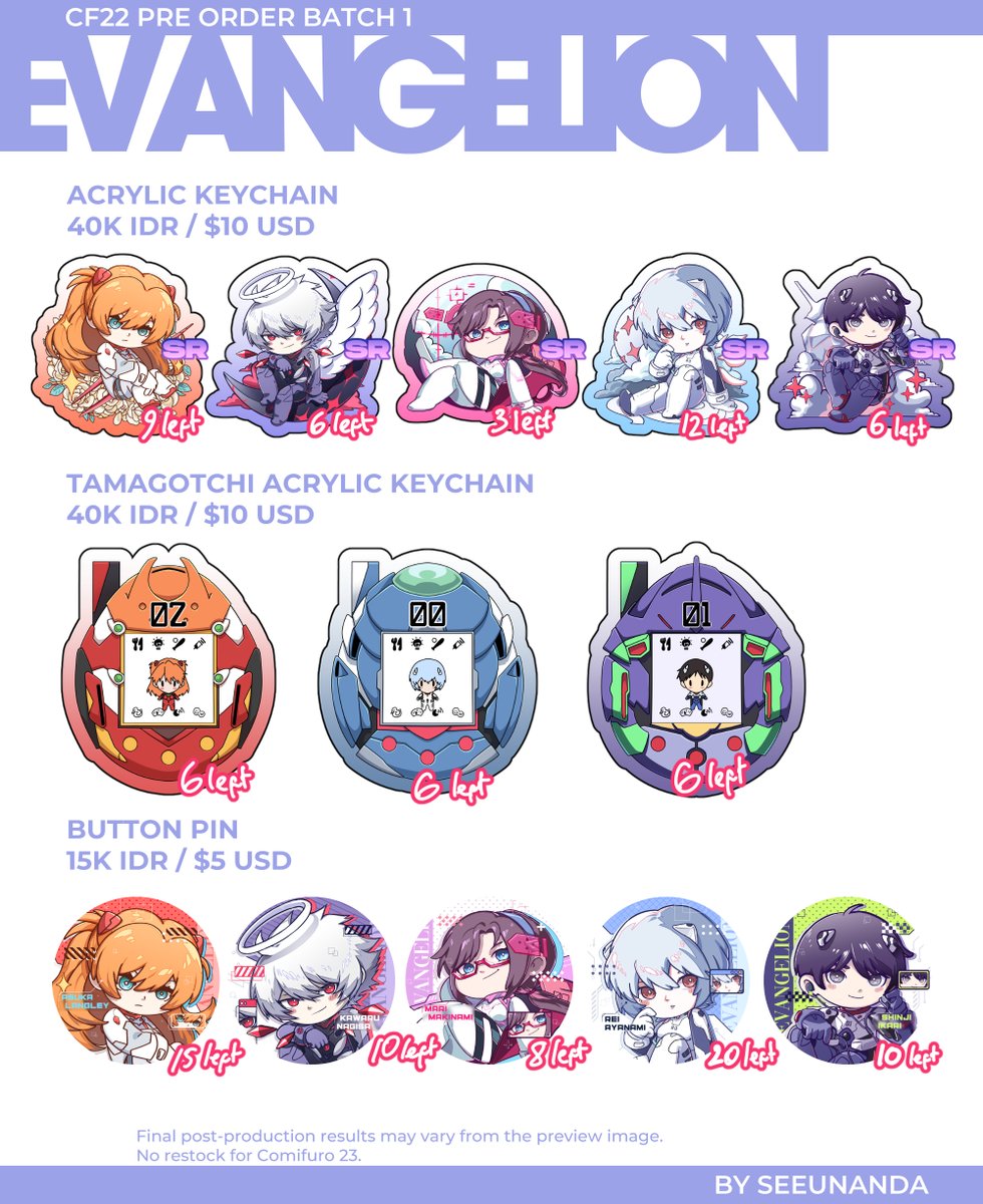 seeunandaaa's tweet photo. 🩷🔄 are very appriciated! 

My EVANGELION Catalog for #CF23 Pre Order Batch 1

🗓️ until 30 Sep
📦 Pick Up Both Days/ Mail/ International Ship
🐉 Evangelion

Pre Order Link on Bio!

#cf23catalog #cf23catalogue #comifuro23 #evangelion https://t.co/7sIAimTCev