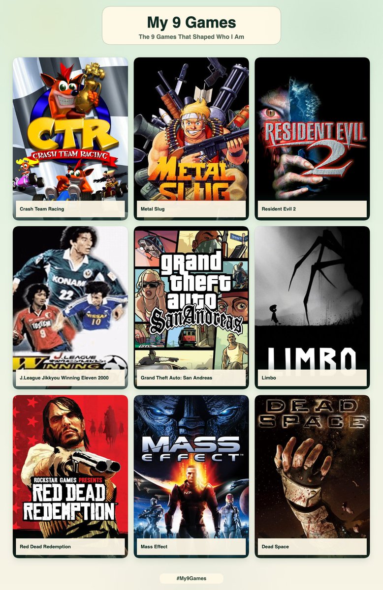 JLo_Gamer's tweet photo. Fue muy dificil de hacer, pero tiro tip: elegí los primeros que se te ocurran. Así y todo, me faltan un montón.
My 9 Games https://t.co/SEvRcCCtOW https://t.co/H2DfZdFGZm
