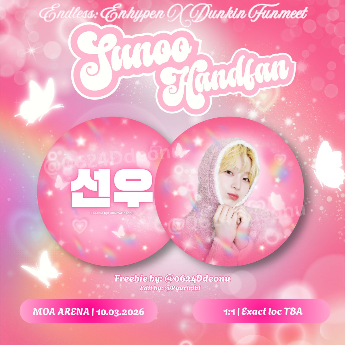 0624Ddeonu's tweet photo. ˖Ი𐑼⋆ 𝐄𝐍𝐃𝐋𝐄𝐒𝐒 Dunkin ENHYPEN Fun Meet ₊˚⊹ᰔ
𔓘 Chibi SUNOO sticker
𔓘 Sunoo fan support by @0624Ddeonu
𔓘 Pubmat and designed by:@pyuririki
ᨳଓ limited qty | open for trades
#DunkinPH_ENDLESS
#ENDLESSFunMeet
#SUNOO #ENHYPEN https://t.co/wLqR5XVVAo