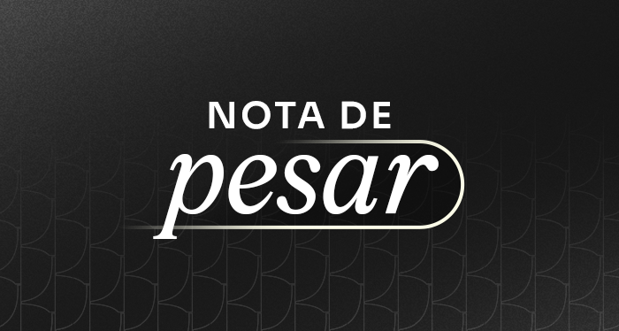 Card horizontal com o texto "Nota de pesar" em destaque.