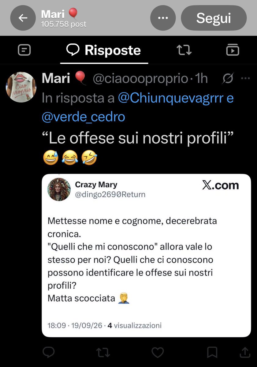 Lexisbak's tweet photo. La queen del doxxing che offende a destra e a manca, ha il coraggio di parlare.
Una criminale che Pablo Escodalbar spostati proprio. https://t.co/OcLnqPD4XH