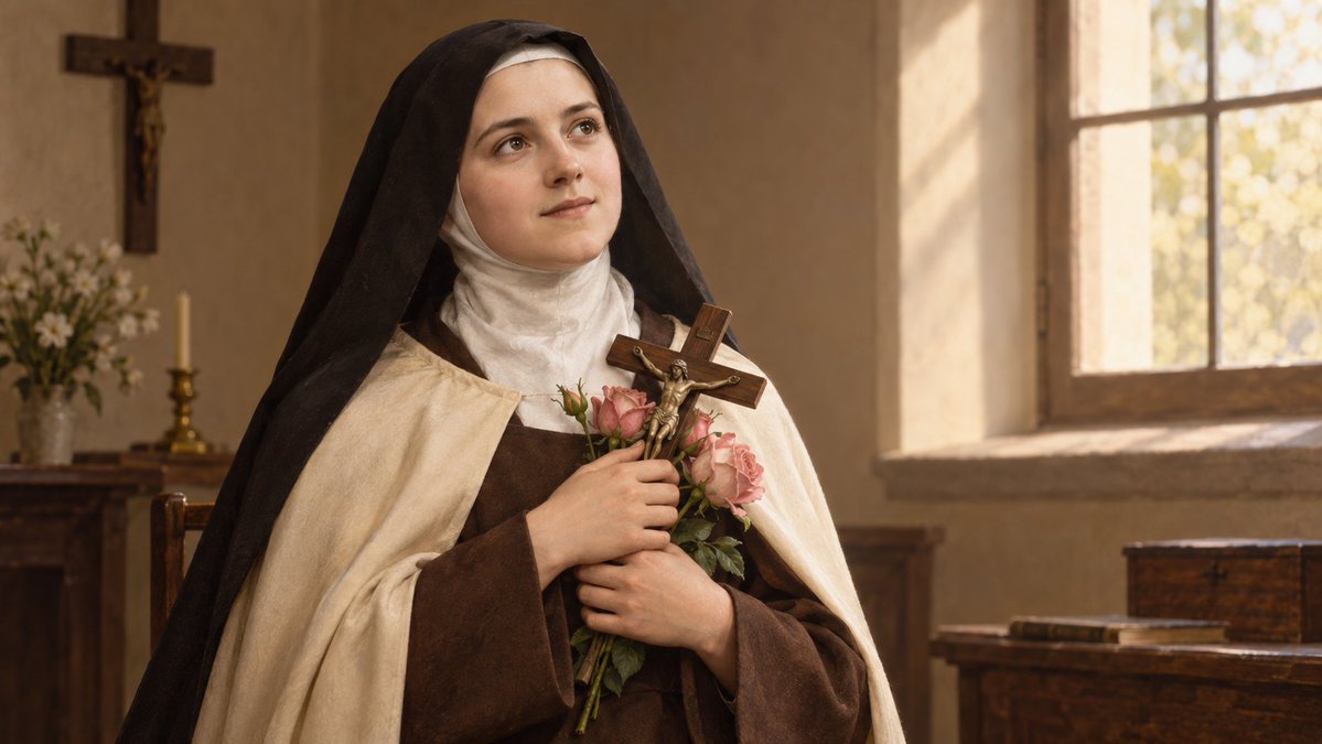 Maria365_online's tweet photo. La novena a Santa Teresita comienza con una oración nacida del cansancio: «La cruz de la vida me pesa mucho». No disimula el sufrimiento ni promete que desaparecerá. Pide la gracia necesaria para atravesarlo sin separarse de Cristo.

Eso ayuda a comprender el “caminito” de Santa Teresita. La confianza cristiana no consiste en esperar una vida sin espinas, sino en reconocer que también las acciones pequeñas, los deberes cotidianos y el dolor ofrecido con amor pueden convertirse en camino hacia Dios.

La novena se reza especialmente del 22 al 30 de septiembre, como preparación para su fiesta.

Lee la novena completa aquí:
https://t.co/jFvrAcf0HM