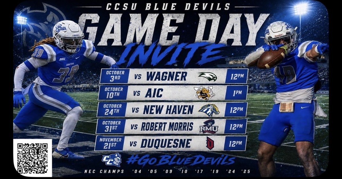 angelmil05's tweet photo. Thank you for the game day invite can’t wait to be back on campus @RonDiGravio @Coach_Mershman @Coach_Gel @CoachLecht  @ccsu_fb @Coach_Mel_Baker @angelletee @BlSasknights https://t.co/R2ip4vyscC
