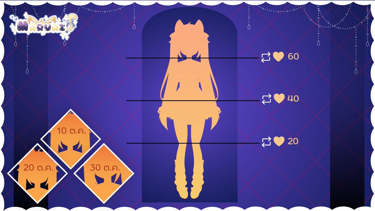 maruaizhhz's tweet photo. ✦. ── Model Reveal ── .✦
────୨ৎ────
อ่ะ 10 20 30 40 ผมช่วยคนจน ผมช่วยคนรวย ช่วยมารวยด้วยย รวยติดอยู่ในเงา 
────୨ৎ────
มาเปิดเงาดูหน้าตาแมวจ้มกันเถอะ🐱🐟

#VtubeTH #VTuberUprising #modelreveal #Vtubers https://t.co/kUD5Hvludi