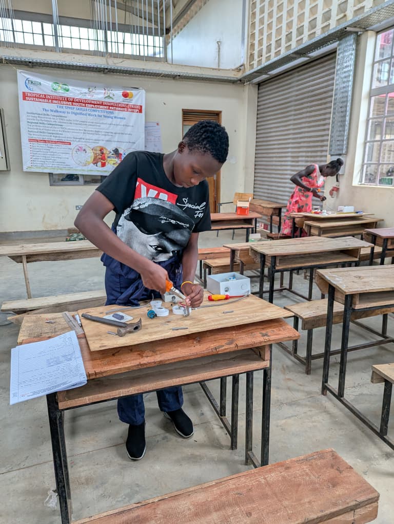 TridiUganda's tweet photo. Skills open doors. Inclusion &amp; knowledge help people walk through them.

Today at Nakapiripirit Technical Institute, SIYEP concluded intra-skills competitions, community information sessions, profiling &amp; training of 110 new participants in SRH, Gender, Safeguarding &amp; Disability. https://t.co/YXbBm7d1UA