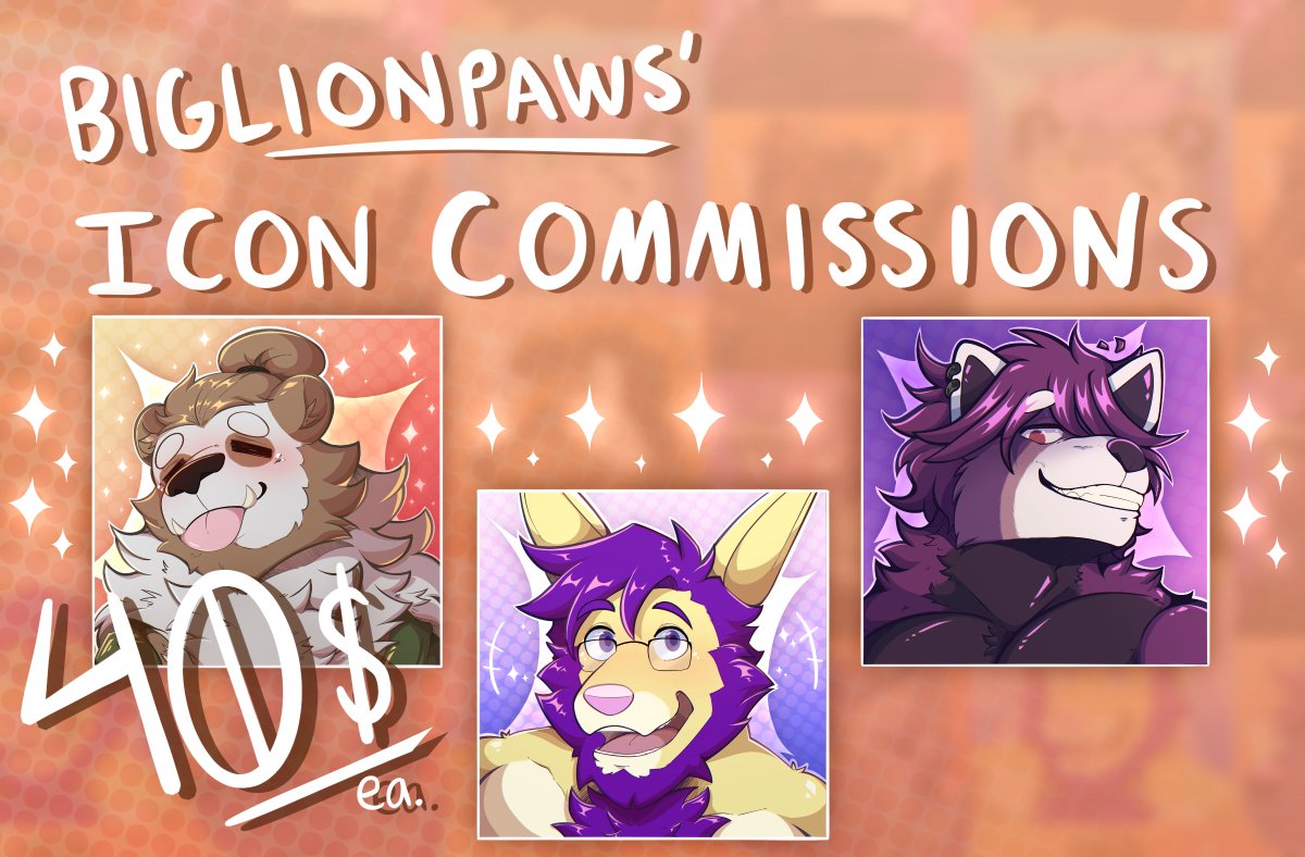 BIGLIONPAWS's tweet photo. ICON C0MM15SIONS ARE NOW OPEN! 🦁🧡
--
Open for 7⃣ SLOTS!
(Form + Info below! ⬇️⬇️) https://t.co/oS3lwEkF2f