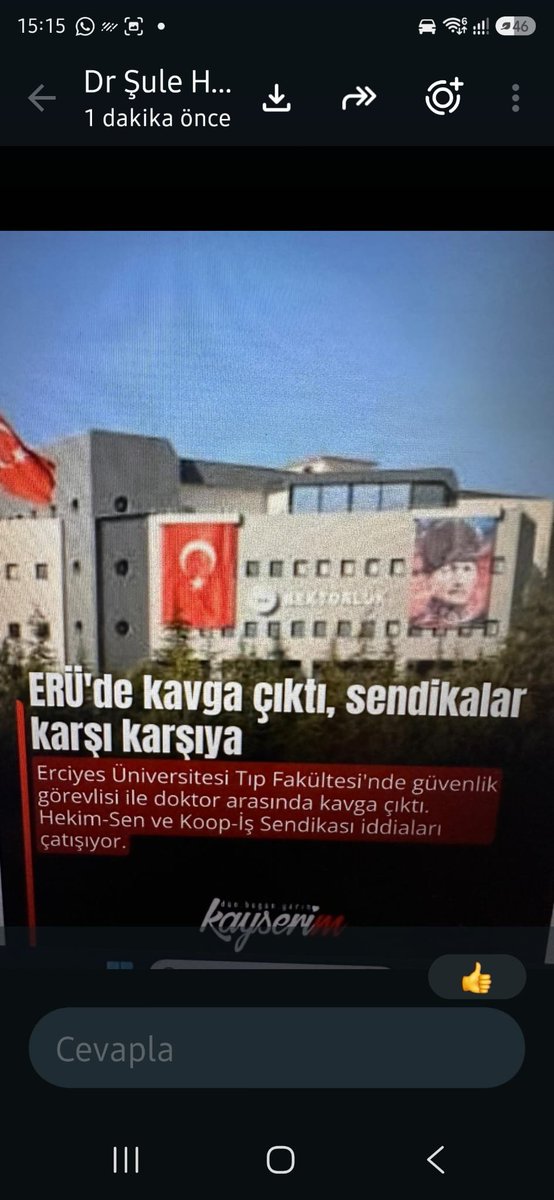 syilmazgil's tweet photo. ErÜTF de bir hekim kardeşimiz dün darp edildi. Hekimsen derhal olaya müdahil oldu. Sosyal medyamızda da olayı şiddeti özendirmemek için ayrıntısına girmeden anlattık.

Darp faillerinin sendikası da güvenlikçilere sahip çıkmak adına Hekimsen'i eleştirdiler.

Meslektaşımızın güvenlikçileri darp ettiğini iddia ettiler. Ancak, adli raporlarda darp izi yok.

Araç parkedilmemesi için şerit çektiklerini iddia etmişler, kamera kayıtlarında böyle bir şerit yok.

Üye hamasetiyle haklıyı linç etmek ne kadar doğru, onu da meslektaşımızı linç etmeye kalkan sendikanın vicdanına bırakıyorum.

Olay yargıya taşınıyor. Son sözü adalet söyleyecek.