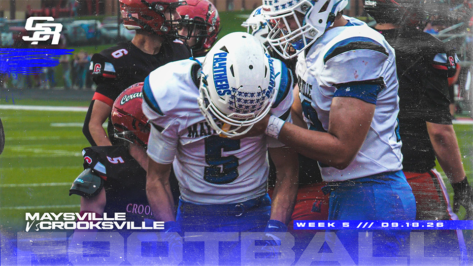 StoriedRivals's tweet photo. 𝐁𝐋𝐎𝐂𝐊𝐄𝐃 𝐅𝐆 𝐒𝐞𝐚𝐥𝐬 𝐌𝐚𝐲𝐬𝐯𝐢𝐥𝐥𝐞’𝐬 𝐖𝐢𝐧 𝐎𝐯𝐞𝐫 𝐂𝐫𝐨𝐨𝐤𝐬𝐯𝐢𝐥𝐥𝐞 𝟐𝟎-𝟏𝟗

Jayce Daniels rushed for a TD with 47 seconds left, and @fballpanthers blocked a Ceramics FG attempt as time expires to survive 20-19! 

Watch Here ▶️ https://t.co/nGuHeyvohc https://t.co/3xMxMntXx3