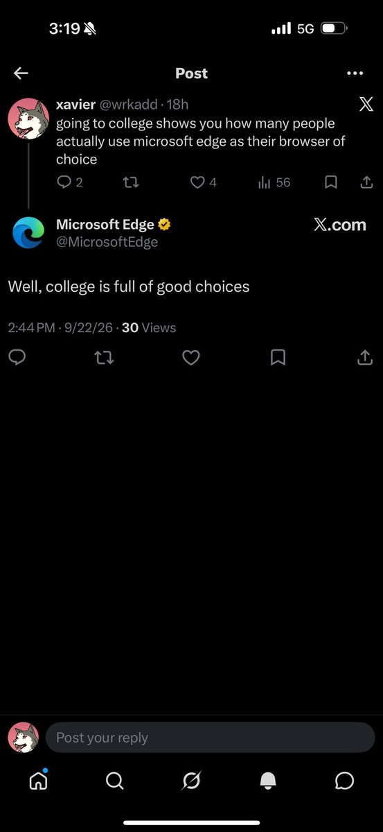 wrkadd's tweet photo. when you’re peddling ai slop bloatware but you got a funny af twitter team 😂😂😂 https://t.co/jyyEGuzy53