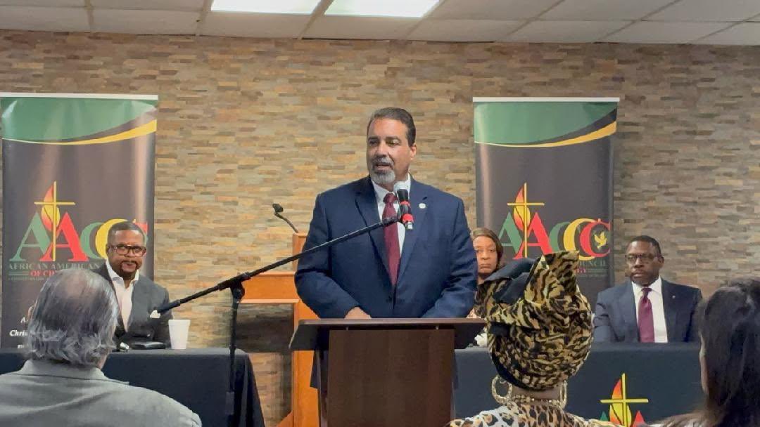 MiamiSupt's tweet photo. It was an honor and a privilege to speak today before the African American Council of Christian Clergy. I am deeply grateful for the opportunity to connect with such dedicated faith and community leaders who share our unwavering commitment to uplifting our students and families.

I want to thank our board members in attendance for their steadfast leadership, as well as former board member Dr. Steve Gallon III for his continued dedication and support of our educational community.