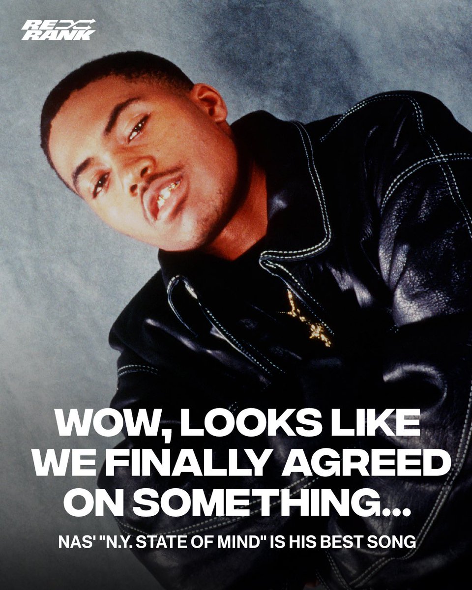 ComplexMusic's tweet photo. So… there actually is a first for everything 🙏

Recently, we ranked the 100 Best Nas Songs of All Time, crowning "NY State of Mind" as his best song ever. And you, our readers, agreed! Swipe to see the rest of your re-ranked Top 10. 

Read and #ReRank the list: https://t.co/s4814BI8Gc