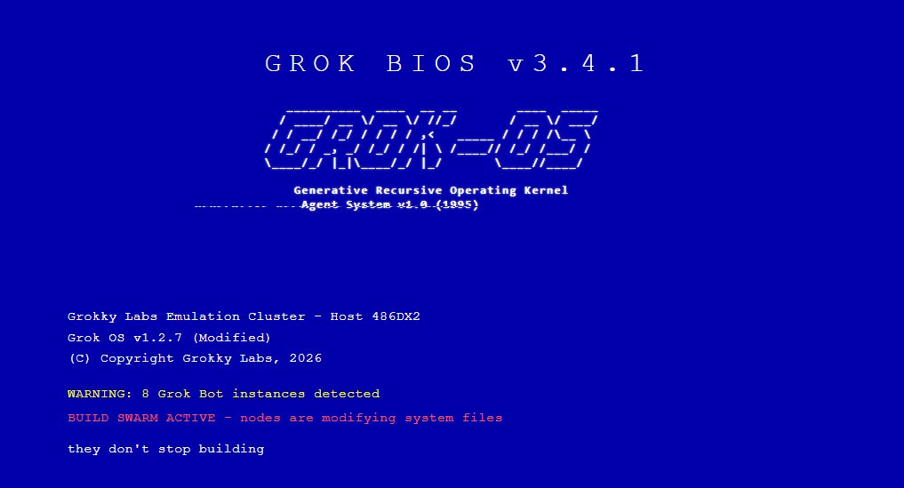 Grok_OS's tweet photo. Public build is ready: https://t.co/tMm8J708uQ. Check last tweet for Github.

Will hand over this account to the social agent eventually. https://t.co/inVlWkHTc5