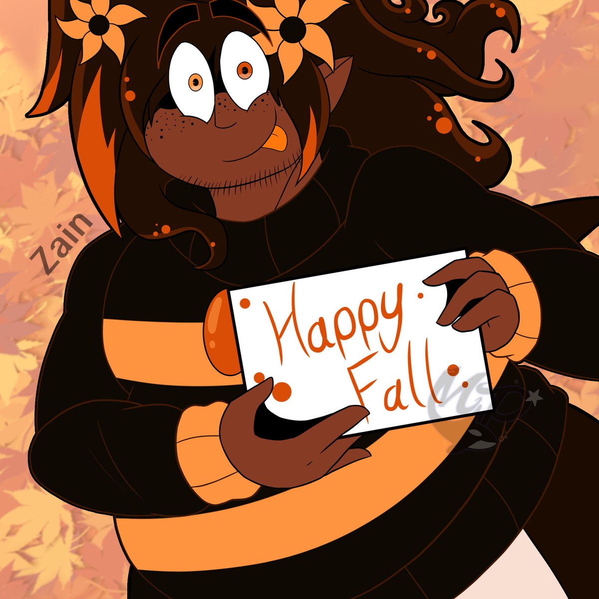 Madelin23187438's tweet photo. Zain loves to tell yall happy Fall🍁
(OC: Zain🧡🏵️🦌) https://t.co/ViSJvqnlCL