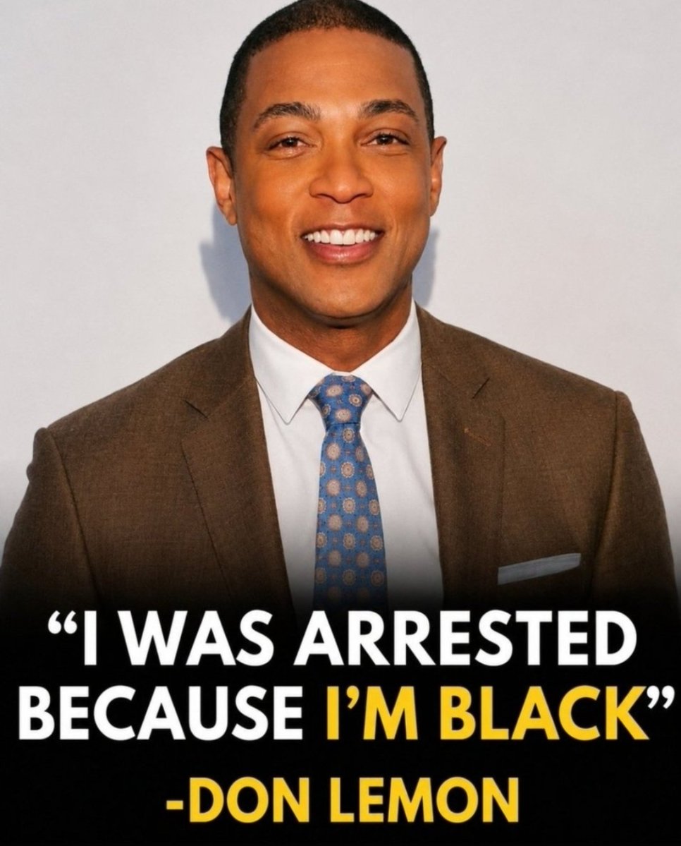 Jolie_Miller09's tweet photo. Don Lemon says he was arrested because he is Black.

The former CNN anchor was charged after covering an anti-ICE protest inside a Minnesota church. He frames the federal case as racial targeting. Prosecutors call it obstruction of religious freedom.

Race is the shield. The real question is whether a journalist can enter a house of worship during a protest and still claim pure reporting. The courts will decide which story holds.