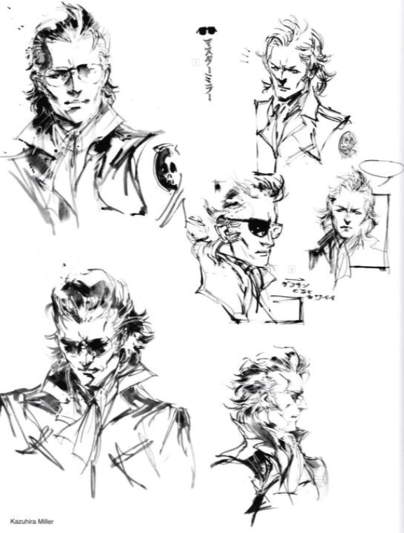 ShinkawaArt's tweet photo. Kazuhira Miller concept art, for Metal Gear Solid: Peace Walker (2010). https://t.co/9tPonM8iER