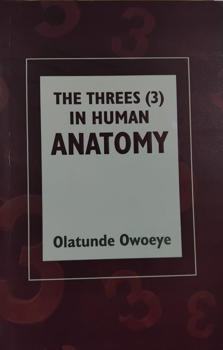 BabzyOmoAgba's tweet photo. For the love of Anatomy, you have to get this book.

I’ve had the privilege of reviewing and reading through The Threes (3) in Human Anatomy, newly published by one of my teachers, Prof. O. Owoeye, the Head, Department of Anatomy @CoMUIIbadan, and I genuinely think Anatomy students should have this book.

What immediately stood out to me is how simple and connected the book makes Anatomy. Rather than presenting structures as isolated facts to cram, it brings related structures together in memorable patterns. 

I honestly never realised there were this many “rules of 3” in Anatomy until I read this book. Using this book will help you see the relationships, not just memorise the structures.

If I were to start Anatomy all over again, this would definitely be one of the books on my daily reading desk. But even now, it is not too late. I believe that, as students doing health-related courses, Anatomy continues to follow you into Radiology, Surgery, and virtually every clinical speciality, and having a stronger grasp of the underlying anatomy can only make those subjects easier to understand.

If you are currently learning Anatomy or you simply want to strengthen the Anatomy you already know, get yourself a copy.

👌🏽👌🏽👌🏽
You’ll thank me later.