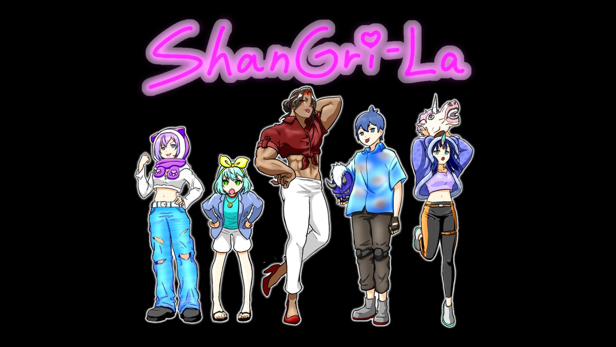 SHO_METAL13's tweet photo. ShanGri-Laの皆さんお疲れ様でし��!!!!!
遅れたし下手くそですが、5人描けたので😭
#SURGETown
#お店の壁へ https://t.co/rsitOBVds7