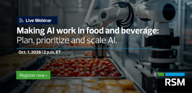 peter_ramer's tweet photo. Food and beverage organizations are rethinking how AI can support growth, efficiency and innovation. Join RSM on Oct. 1 for practical guidance on evaluating opportunities and scaling initiatives with confidence. Reserve your seat now! https://t.co/YyWBKP3cIn https://t.co/zBJSWpQUVY