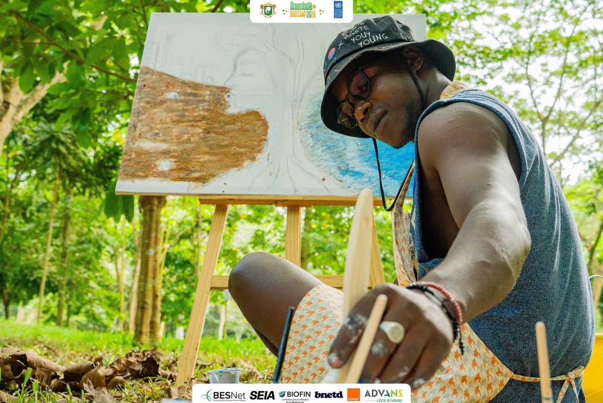 GoldenMobstarr's tweet photo. Parce qu'un message passe parfois mieux par la créativité, plusieurs artistes talentueux ont pris possession du Jardin botanique. 
Leur mission ? Mettre leur incroyable don au service de la cause climatique et de la préservation de notre biodiversité.
#gnambelebootcamp2026 https://t.co/xZtKMQZqLN