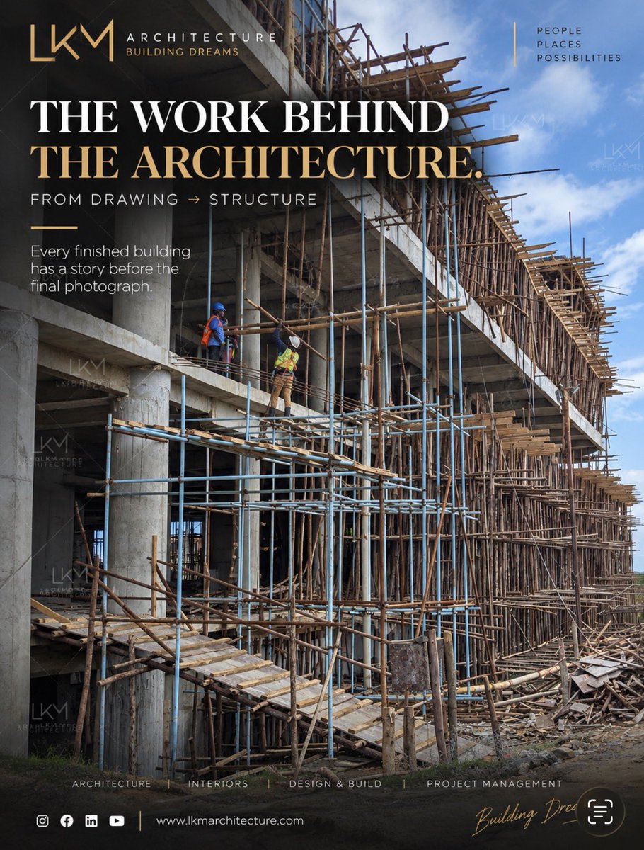 lkmarchitecture's tweet photo. THE WORK BEHIND THE ARCHITECTURE.

A finished building begins long before the final photograph.

Drawings become dimensions.
Dimensions become structure.
Structure becomes space.

FROM DRAWING → STRUCTURE → SPACE

LKM Architecture .

#LKMArchitecture #ArchitectureKenya https://t.co/DNEQbVpx2S