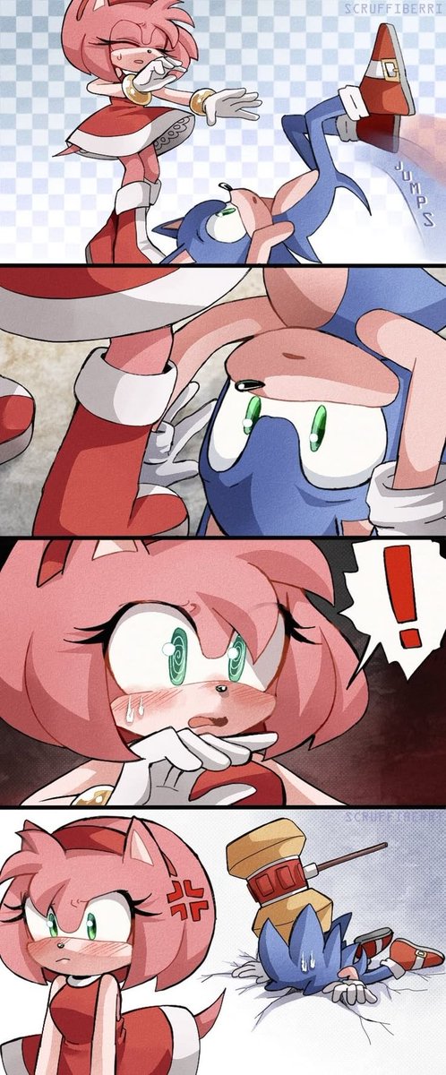 1Sonicracingfan's tweet photo. Whoops 😬🤭 
#sonicart #SonicTheHedgehog #AmyRose #Sonamy https://t.co/AfDnJludwS