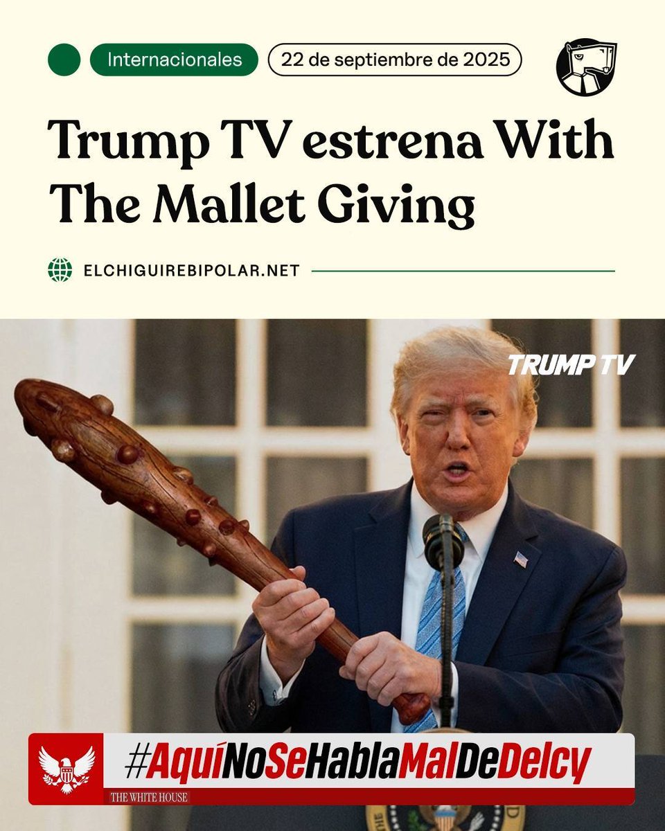 ChiguireBipolar's tweet photo. Trump TV estrena With The Mallet Giving https://t.co/tvGMa7EOTU https://t.co/JTbeNkhBN4