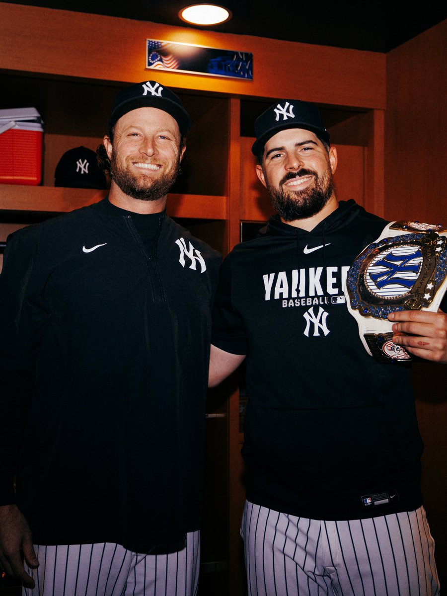 Yankees's tweet photo. 100 Career Wins ✅
1,500 Career Strikeouts ✅
Game Belt ✅ https://t.co/TDHN9J4W2d
