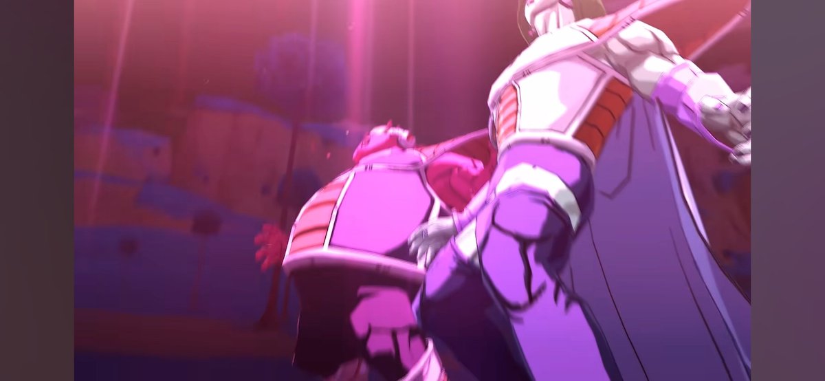 Mattriosca's tweet photo. They've proved once again that, when they put their minds to it, they can come up with great ideas that surpass even the original source material.
Frieza's energy flowing through his hand before taking shape outside it, Zarbon and Dodoria's reactions, the sense of scale, the effects wrapping around the three models since they are solid bodies, and the clever use of the white background and camera depth in the win screen... everything was awesome.

And people still ask me why I criticize them when they lazily copy and paste the references...