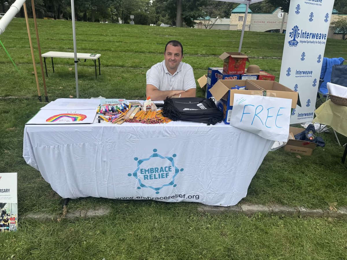 EmbraceRelief's tweet photo. What a wonderful day at the @PIINJ 7th Annual Peace Festival! 🕊️💙

We loved meeting so many members of the community, sharing more about Embrace Relief and our humanitarian work, and giving out school supplies to students. 🎒✏️

Thank you to Peace Islands Institute for bringing people together for a beautiful celebration of peace, unity, culture, and community. We’re grateful to have been part of it! 🧡

#PeaceIslands #EmbraceRelief #NJ #NewJersey #PeaceFestival #Peace #InternationalDayOfPeace