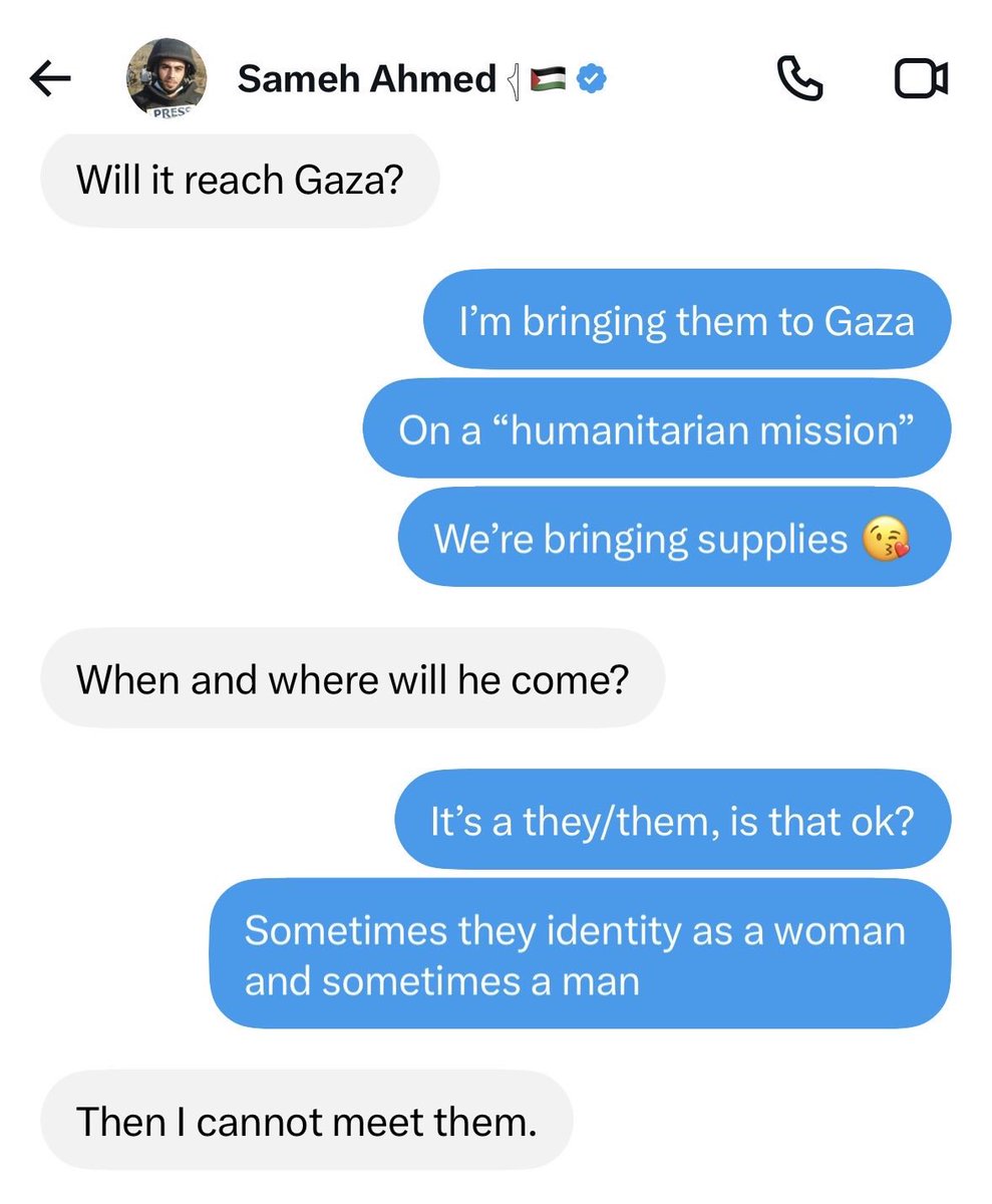 BriannaWu's tweet photo. A famous Palestinian “journalist” agreed to work with the Hollywood Makeup artist to fake Israeli atrocities better. 

And was willing to use children with cerebral palsy to fake starvation. 

But bailed when he found out the Makeup artist was non-binary. https://t.co/DPFv5McVgX