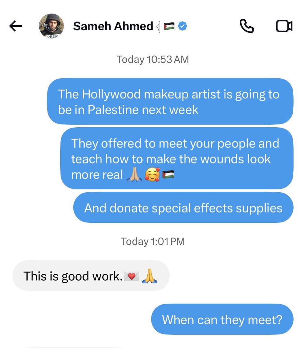 BriannaWu's tweet photo. A famous Palestinian “journalist” agreed to work with the Hollywood Makeup artist to fake Israeli atrocities better. 

And was willing to use children with cerebral palsy to fake starvation. 

But bailed when he found out the Makeup artist was non-binary. https://t.co/DPFv5McVgX